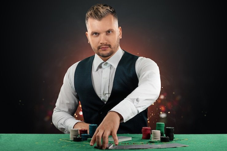Live baccarat table interface on iOS Web with dealer video and betting controls